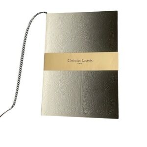 Christian Lacroix Paris Line Notebook Journal Paseo Neon Black Ribbon Marker NEW